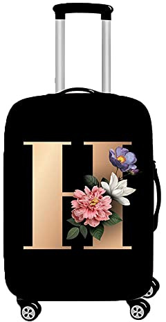 Hiseng Elastisch Kofferhülle Kofferschutzhülle Gepäck Cover Reisekoffer Hülle Koffer Schutzhülle Luggage Cover Waschbarer Kofferüberzug (L (26-28inch),H)