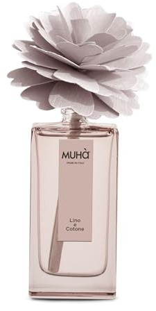 MUHA' | Profumatore per ambiente Peony Diffuser, Fragranza Lino e Cotone, Diffusore Ambienti, Formato da 50 ml