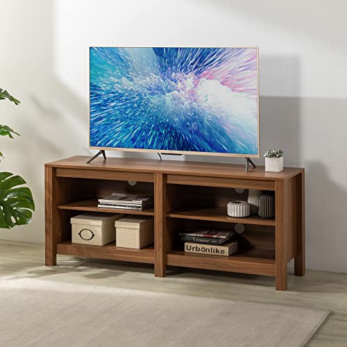 Zinus Camden Mobile porta TV - Porta TV 147x40x60 cm - Unità con ripiani aperti e regolabili - Marrone chiaro