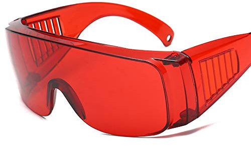 Occhiali di sicurezza, antigraffio, occhiali protettivi trasparenti e colorati, accessori per la protezione degli occhi per il lavoro (rosso)