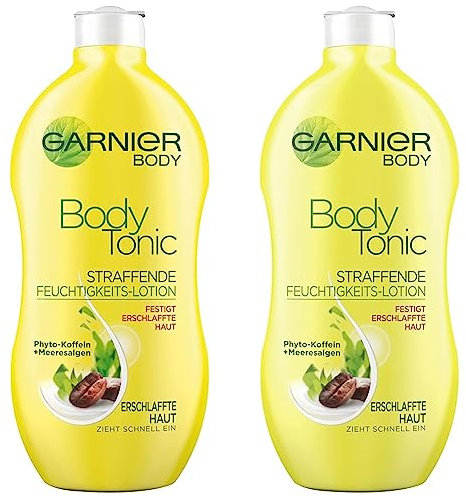Garnier straffende Feuchtigkeits-Lotion, bis zu 24h Feuchtigkeit, strafft, Garnier Body Tonic, 400 ml (Packung mit 2)