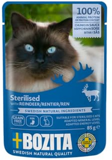 Bozita Steriliserad kattmat ren flaska i sås i portionspåse påse påse 12 x 85 g våtfoder för katter