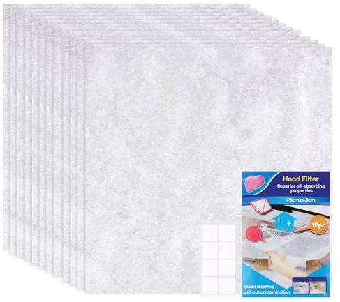 Filtre de Hotte Découpable Anti-Graisse, 12 Filtres Plats pour Hotte Aspirante, pour Hotte Aspirante, Universel, 45 * 43cm