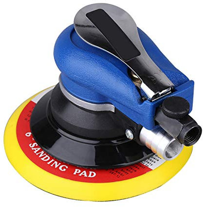 Lijadora de Palma Orbital Aleatoria 6 Pulgadas Herramienta Neum¨¢tica 150mm Almohadilla Acabado Sin Remolinos Manguera Recolecci¨®n Polvo