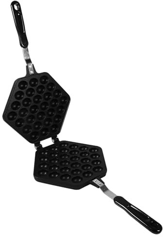 Sunicon Waffelmaker, Elektrische Hong Kong Blasen-Waffelmaschine, Aluminiumlegierung antihaftbeschichtet doppelseitig Eierwaffeleisen, für Egg Waffles Bäckerei