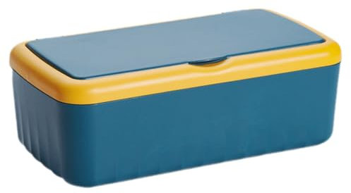 BUGUUYO Wischbox Nachfüllbar Mit Großer Kapazität Praktische Und Staubdichte Wischhalterung Für Badezimmer Autos Und Büros Stilvolles Design Blau Wiederverwendbarer Tücherbehälter