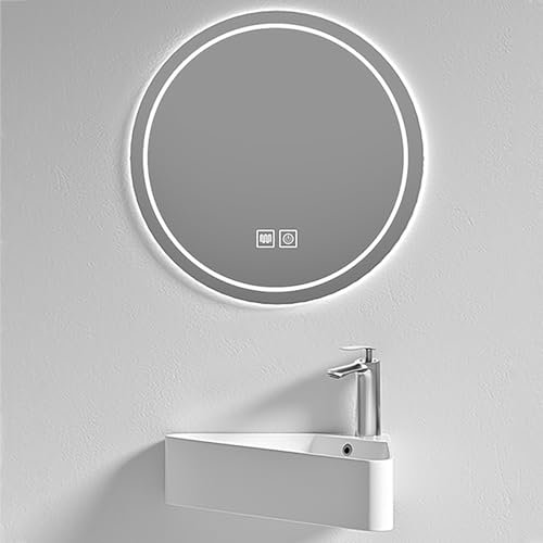 Eckwaschbecken mit Wasserhahnloch und Überlauf, ideal für kleine Räume und Gäste-WC, zur Wandmontage, Weiß