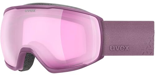 uvex victorious FM - stylische, verspiegelte Skibrille mit Anti-Fog-Beschichtung für Damen und Herren - plum/purple-clear - one size