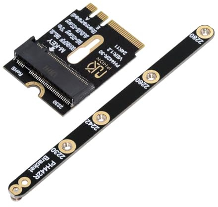 CY-Karte 2230 NGFF A+E-Key Stecker auf NVME M-Key Buchse Verlängerung PCI-E 4.0 Adapter mit Halterung für Laptop-Mainboard SSD 2280