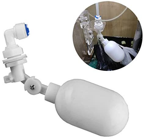 CEHJZQRPL Robinet à Flotteur Robinet à Flotteur réglable en Plastique avec connecteur, vanne de contrôle de Remplissage Automatique d'eau for Aquarium 1/4, système de Remplissage Automatique
