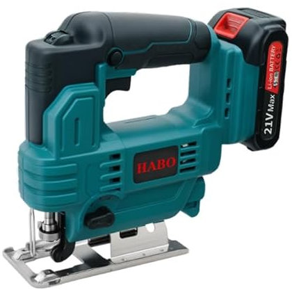 Seghetto Alternativo Compatibile con Makita 18V Batteria, Controllo Variabile a 6 Velocità, Taglio a Inclinazione da 0 a 45°, Seghetto Elettrico per Taglio Legno e Metallo (Batteria Non Inclusa)