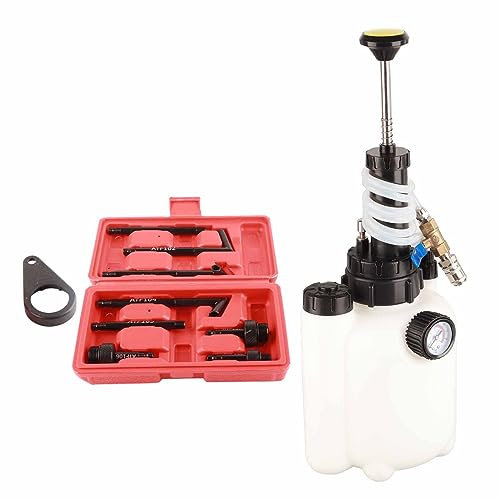 3L Pompa Fluido di Trasmissione con 8 Adattatori ATF - Strumento di Trasferimento del Fluido Manuale per Liquido Raffreddamento del Motore, Olio Motore e Servosterzo - Estrazione Rapida