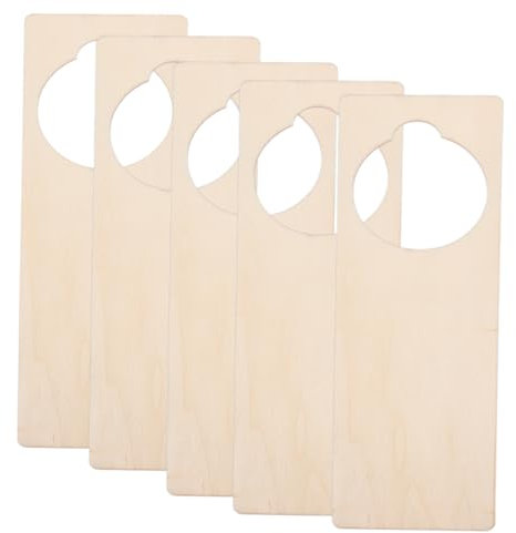 OSALADI 5stücke Holz Türschild Leer Rundes aus Türgriffschild für Bastelprojekte DIY Wohndeko Schild Unbehandeltes Memoboard Holzaufhänger Selber Machen Türhänger Büro Hotel
