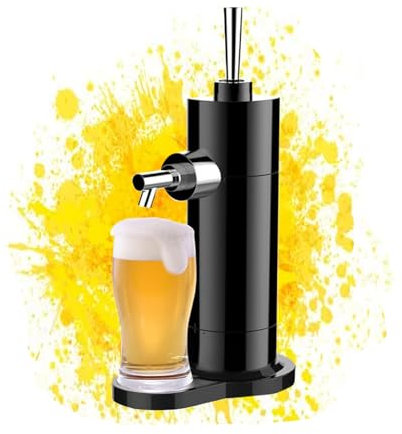 WYJRO spillatore Birra da casa, Distributore di Birra in Lattina, Macchina per Birra schiumatore di Birra, per Bar, ristoranti, riunioni di Famiglia, Nero