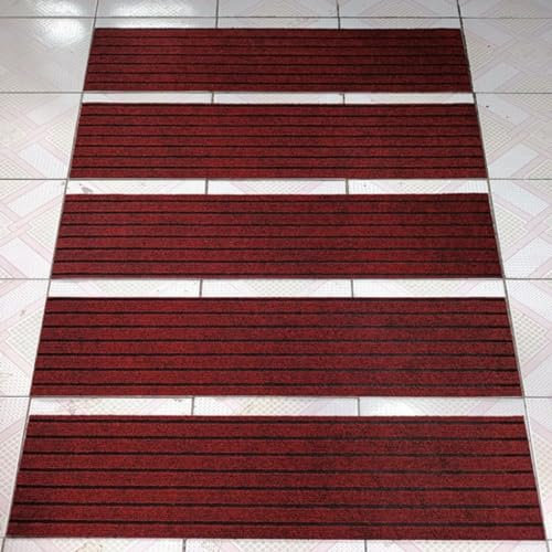Tappeto antiscivolo per scale per interni, per gradini in legno, per scantinato, scale, tappetini per anziani, set da 5 ()