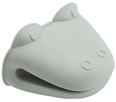 Gants en silicone anti-brûlure - Résistants à la chaleur - Plateau - Plat - Bol de cuisine - Support pour barbecue - Gris