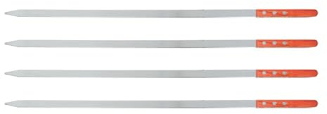 HANABASS 4pièces Brochettes pour Kebabs et Barbecue Accessoires Multifonctions Plats Acier Inoxydable Facile à Nettoyer pour Camping