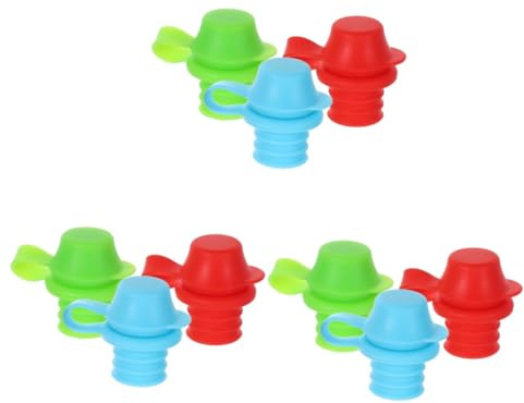 Milisten 9 pièces Bouchons Silicone Étanches pour Biberons Lot de Têtes de Bouteilles Colorées pour Tout Petits Replacement Souple et Réutilisable pour Biberons Fuite