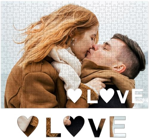 Easycosy Personalisiertes Kreisrunde Puzzle mit eigenem Foto - 520 Teile: Gestalte selbst Puzzle mit Bild, Fotopuzzle - personalisierte Foto Geschenke für Freundin Freunde zum Muttertag Geburtstag