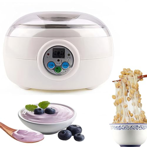 Yogurtera Eléctrica De Acero Inoxidable De 1,5 L, Máquina De Fermentación De Arroz con Temporizador Inteligente, Máquina De Fermentación De Yogur Casera