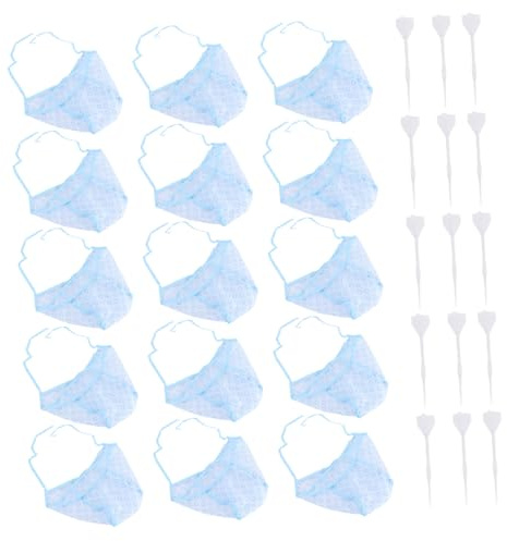 Healvian Gorra para Mechas de Cabello Azul de Pe Fácil de Usar Gancho de Crochet para Teñir DIY en Casa y Salón Profesional 15 Juegos para Principiantes y Expertos Color Aleatorio