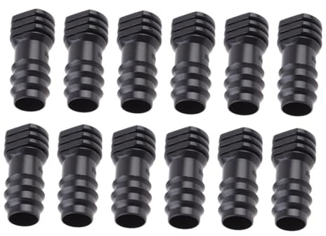 KONTONTY 20pièces Bouchon De Tuyau Irrigation PE Noir Embouts De Fermeture Étanches pour Tubes Arrosage De Serre Raccord Pratique Pom Installation Facile Et Fixation Sécurisée