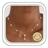 Finrezio kedja guld/silver dam halsband sterlingsilver 925 halsband dam guld/silver kedjor 14K guldkedja med zirkonia choker kedja halsband guld/silver smycken gåvor kedjor för kvinnor