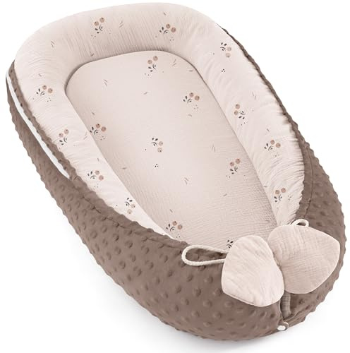 Bearmoss Babynestchen Kuschelnest Neugeborene Multifunktionale (Braune Blüte)