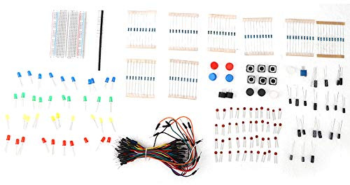 Kit de composants électroniques, condensateur de résistance, Buzzer LED, planche à pain, carte de Test de Circuit pour débutant, plastique Durable, pratique, ensemble de démarrage