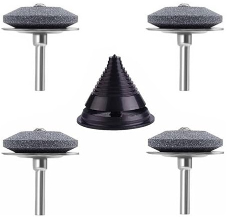 Lot de 4 aiguiseurs de couteaux pour tondeuse à gazon, tondeuse à gazon, avec compensateur de lame, aiguiseur de lame pour perceuse électrique à main