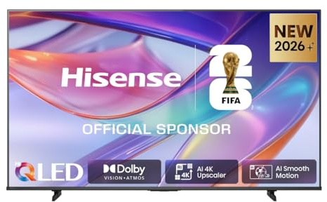 Hisense 43E7S - Hi-QLED Smart TV 43 Pulgadas, Hi-QLED Color, Dolby Vision.Atmos, Escalador IA 4K, Smooth Motion IA, Modo Juego Plus, Dolby Vision IQ, HDR10+Adaptive