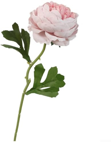 Aprilsunnyzone Künstliche Pfingstrosen, einzelner Stiel, entworfen mit Seidenstoff, für Hochzeit, Zuhause, Büro, Dekoration (Rosa)