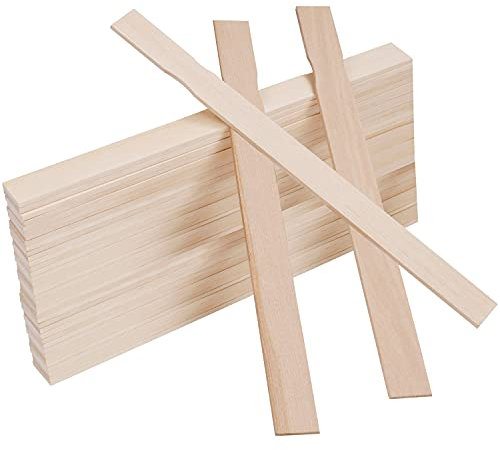 Belle Vous Holzspatel zum Basteln Rührstab Farbe (40er Pack) Holzstäbe 30 x 2,4 cm Holzstäbe Quadratisch Bastel Holzleisten zum Rühren von Farben, Silikon - Kunst & Bastelprojekte für Haus & Garten
