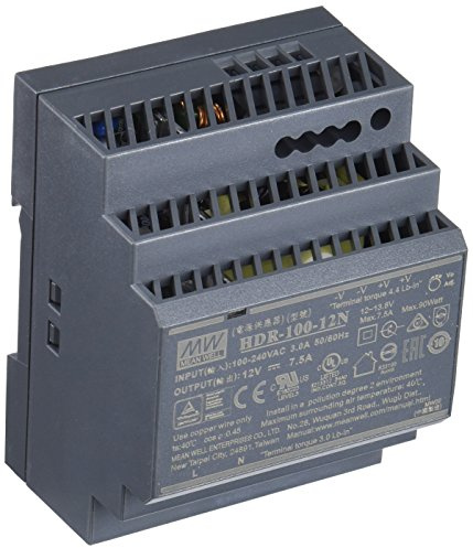 Mean Well HDR-100-12N Netzteil- 1 Ausgang- 100 W- Hutschienenmontage- 12 V 7.5 A- für Industrielle Anwendung