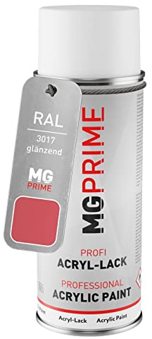 MG PRIME RAL 3017 Rose/Rosé glänzend Acryl-Lack Spraydose | Sprühdose 400 ml, schnelltrocknend