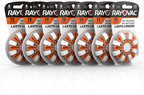 Rayovac Size 13 Hearing Aid Batteries (56 Pack), Size 13 Batteries