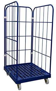 Rollbehälter 1350 mm 3-seitig blau