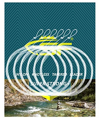 SF Vorgebundene Schlaufe zum Fliegenfischen Tapered Vorfach Nylon (6 Packungen) 9FT 3X 4X 5X