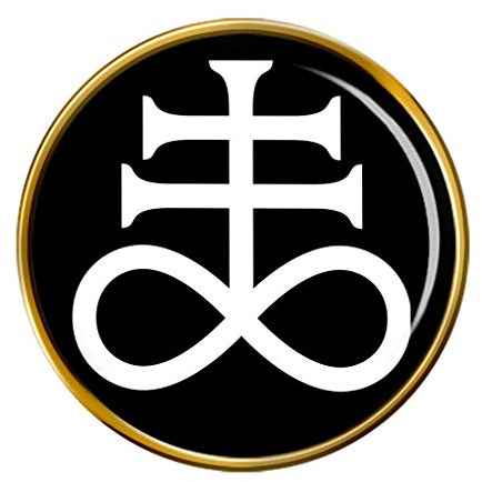 Leviathan Kreuz Satanische Anstecker Abzeichen