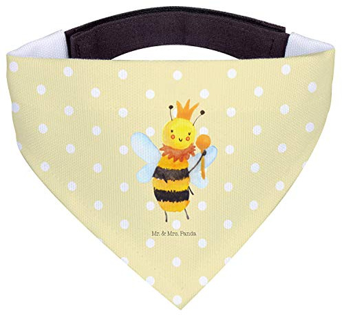 Mr. & Mrs. Panda Bandana Biene König - Geschenk, Dreieckstuch, Schal Hunde, Halstuch für Hund