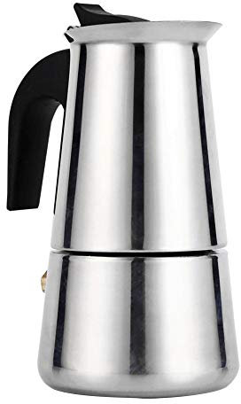 Alinory Moka Pot, 100ml/200ml/300ml/450ml Stainless Steel Moka Pot Espresso Coffee Maker Stove Home Office Use(200ml)