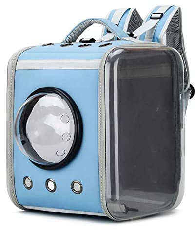 Katzenrucksack, Haustier-Katzentrage-Rucksack, atmungsaktiv, für Katzen, Reisen, Outdoor, Umhängetasche für kleine Hunde und Katzen, Raumkapsel, tragbare Verpackung, zum Tragen (Farbe: Pink-Gauze