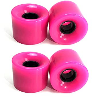 SPORTARC 4 Stück Skateboard-Räder, Sport-PU-Skateboard, Longboard, Straßenschlittschuhe, 60 x 45 mm, 78A, Rosa