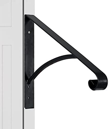 MOCHIYIA 1-3 Schritt Handlauf, schwarzer Stahl Geländer 330LBS Kapazität Treppe Handlauf Backen Lack Metall mit Expansion Bolzen & Bohrer Treppe Handlauf für Veranden Schritte Eingänge