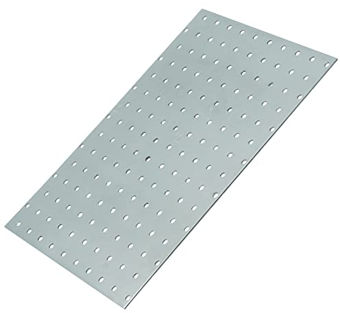 D2D | 2 Stück - Lochplatten - Größe: 200 x 300 mm - Stärke: 2 - Feuerverzinkt E-TA - EN 14545 - Verbindungsplatten - Lochblech - Knotenbleche - Made in Germany