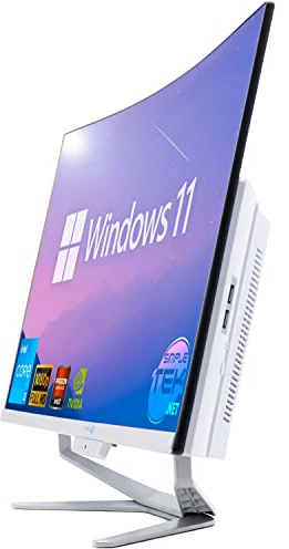 SIMPLETEK - All-in-One-PC Curved Display 27 Core i3 Windows 11 | 8GB RAM SSD 120GB | Arbeit, Unterhaltung