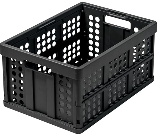 kaiserkraft | CLAX Klappbox | Volumen 46 l, schwarz