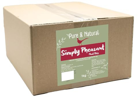 Pure & Natural Pheasant Strips - Natural Dog Chews Long Lasting, Hypoallergenic, & Grain Free Recipe, Healthy Low Fat Dog Treats - Jerky-Like Meat Strips 1kg