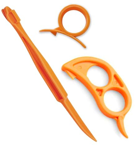 Orange Peeler Tools Citrus Peel Cutter Plastic Easy Fruit Vegetable Slicer Cutter Lemon Peeler Opener Remover Fruit Tools Kitchen Accessory Knife Cooking Tool Kitchen Gadgets Peelers,3 Pack