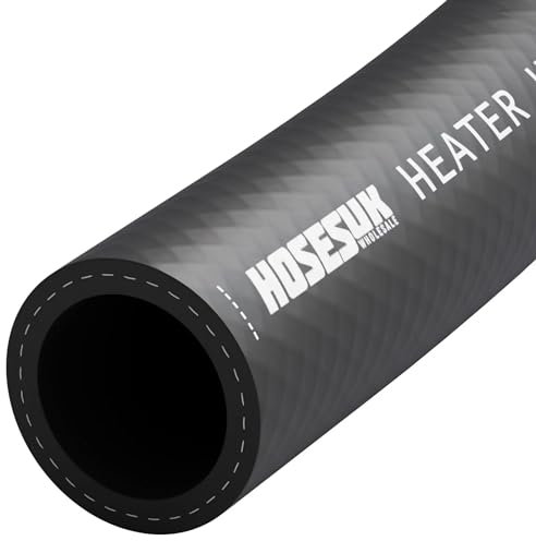 16mm Rubber Car Heater Hose SAEJ20R3 Replacement Water Coolant Pipe Tube Black 2 Metre